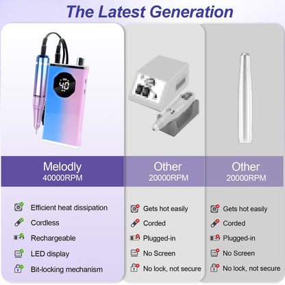 Professional nail drill kit accessories and charging cable