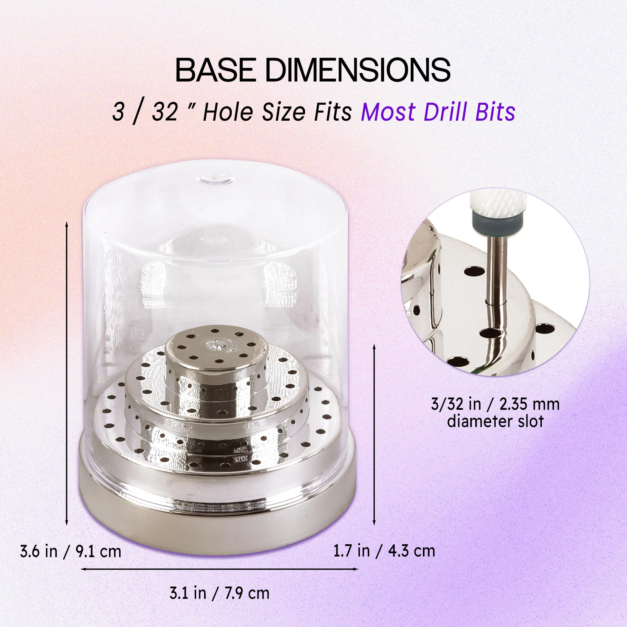 Side profile of Pana round nail drill bit storage case