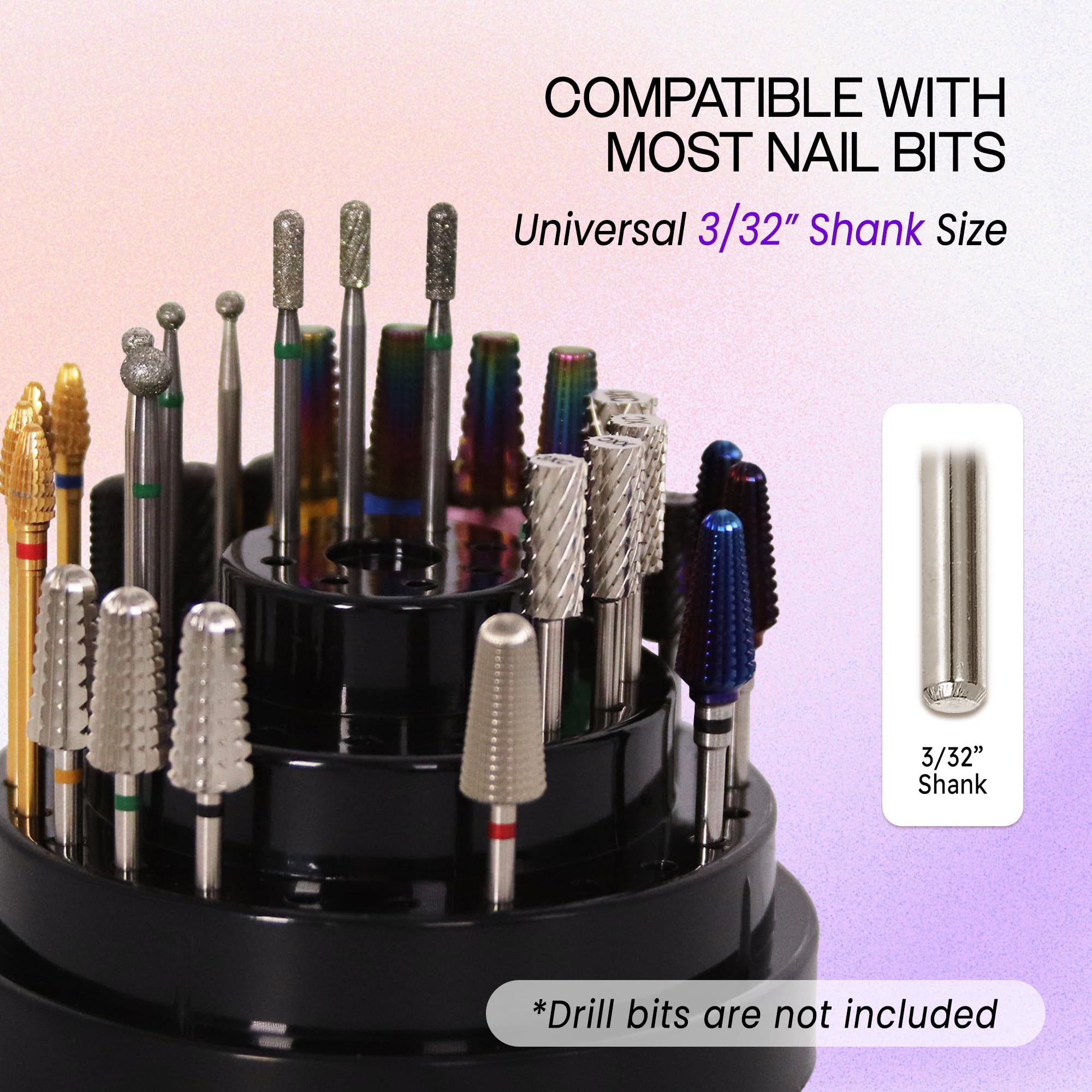 Top view of Pana manicure drill bit display stand