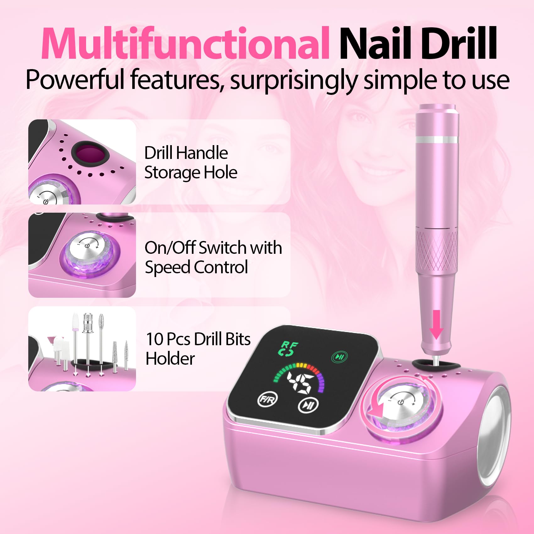 Handpiece of Pyvola professional nail drill kit
