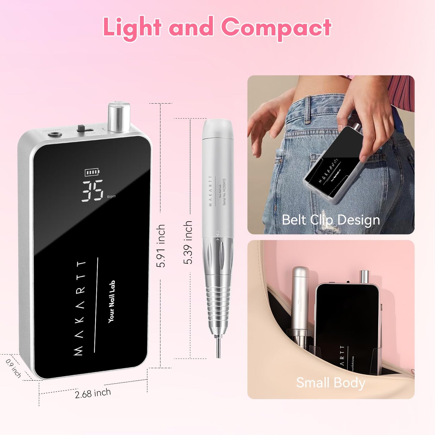 Professional nail drill machine for salon and home use
