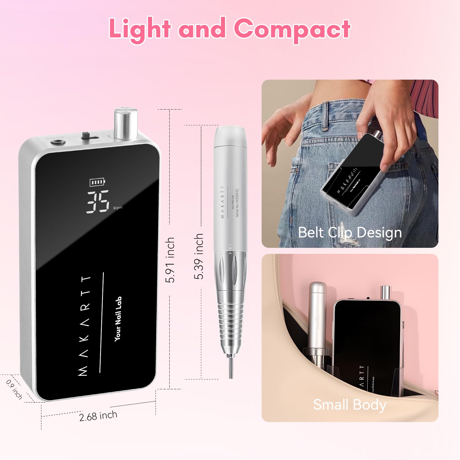 Professional nail drill machine for salon and home use