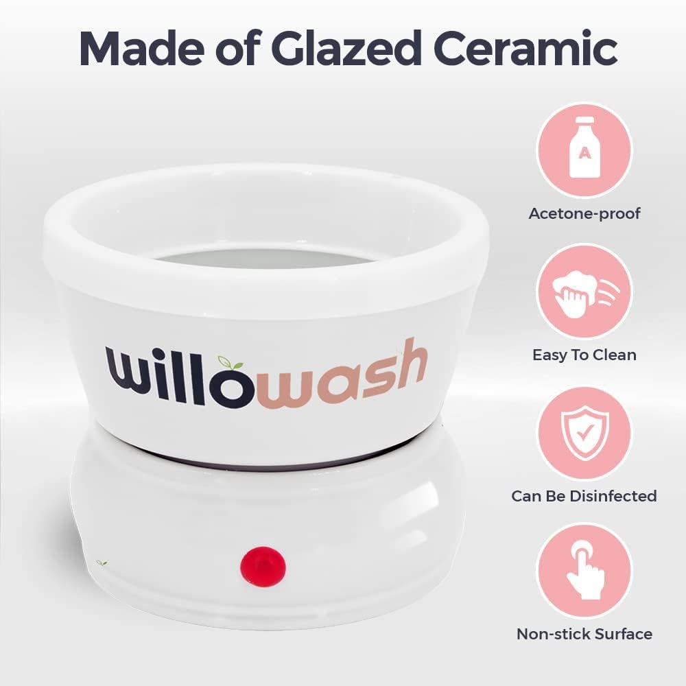 Saint Willo Willowash heated nail soak-off device in use