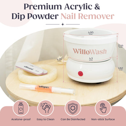 Top view of Saint Willo Willowash nail remover machine