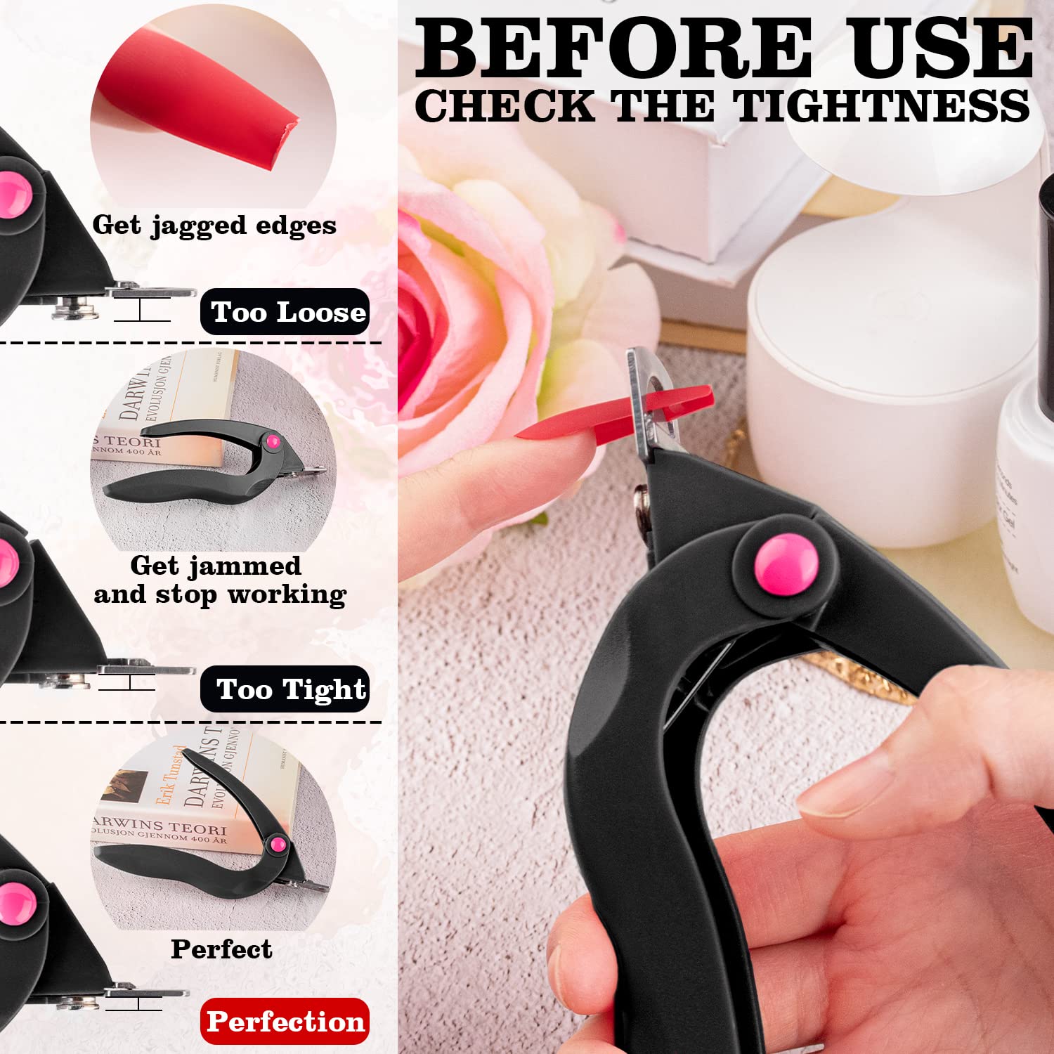 Stainless steel blade of Belleboost acrylic nail clipper