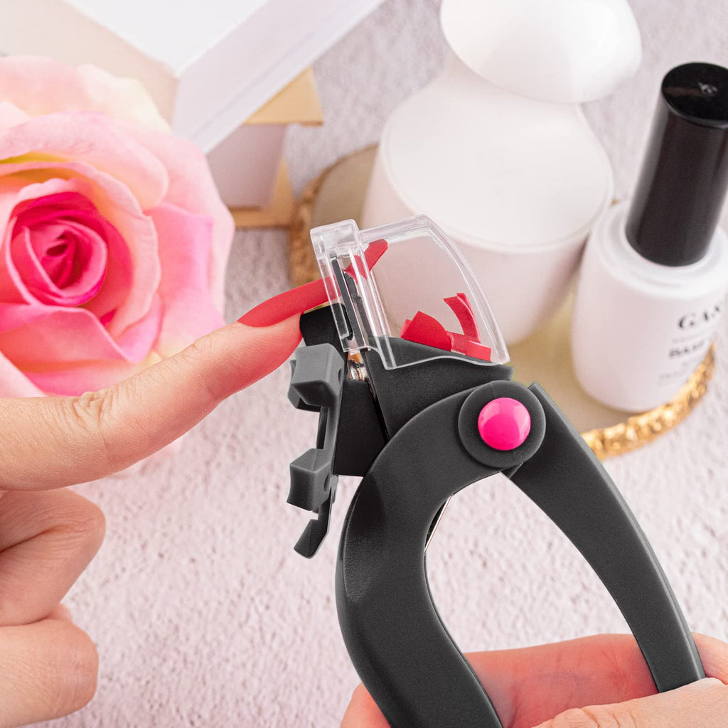 Ergonomic curved handles and high-strength spring on the acrylic nail trimmer
