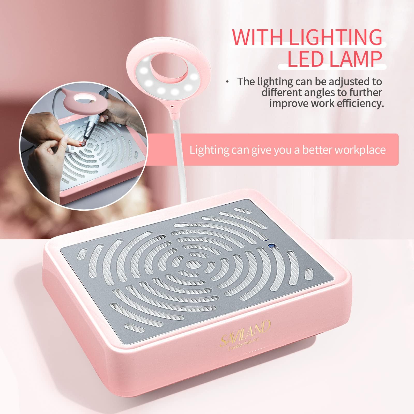 Saviland electric nail vacuum fan for acrylic dust