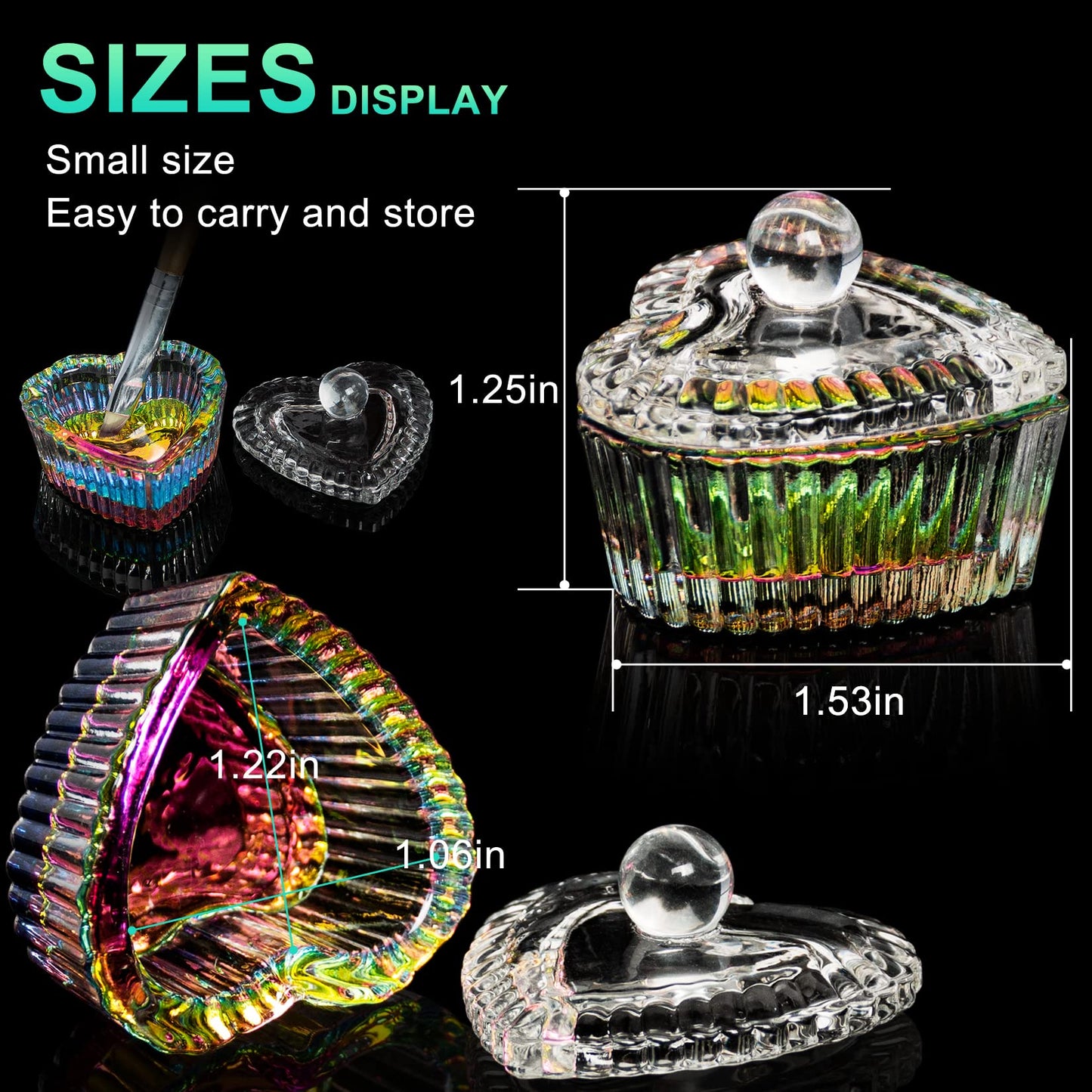 Aoraem dappen dish set for acrylic powder and liquid mixing