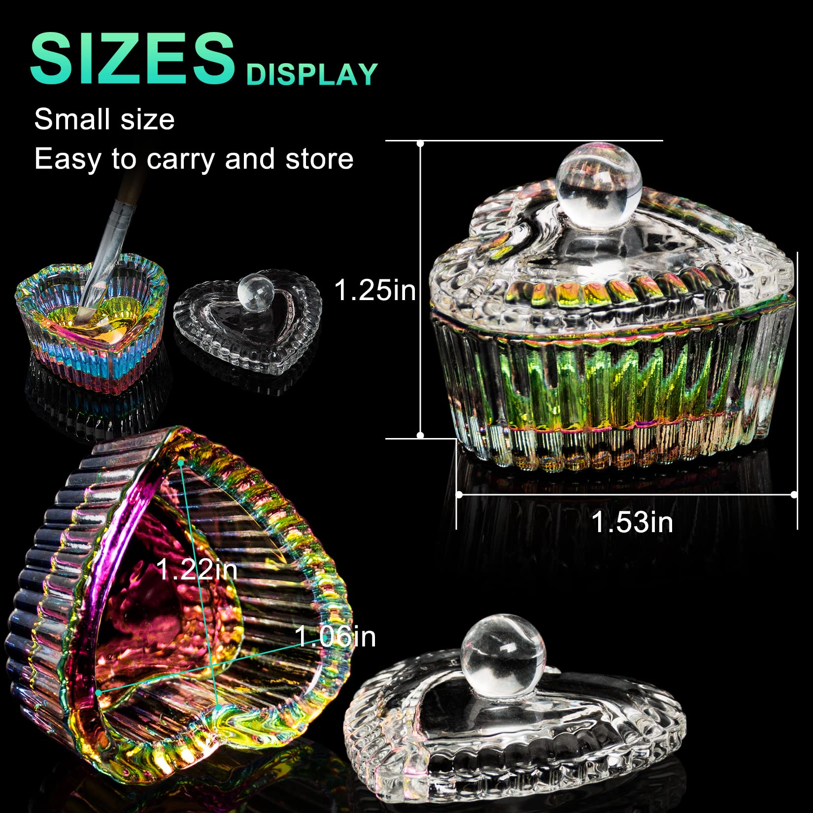 Aoraem dappen dish set for acrylic powder and liquid mixing