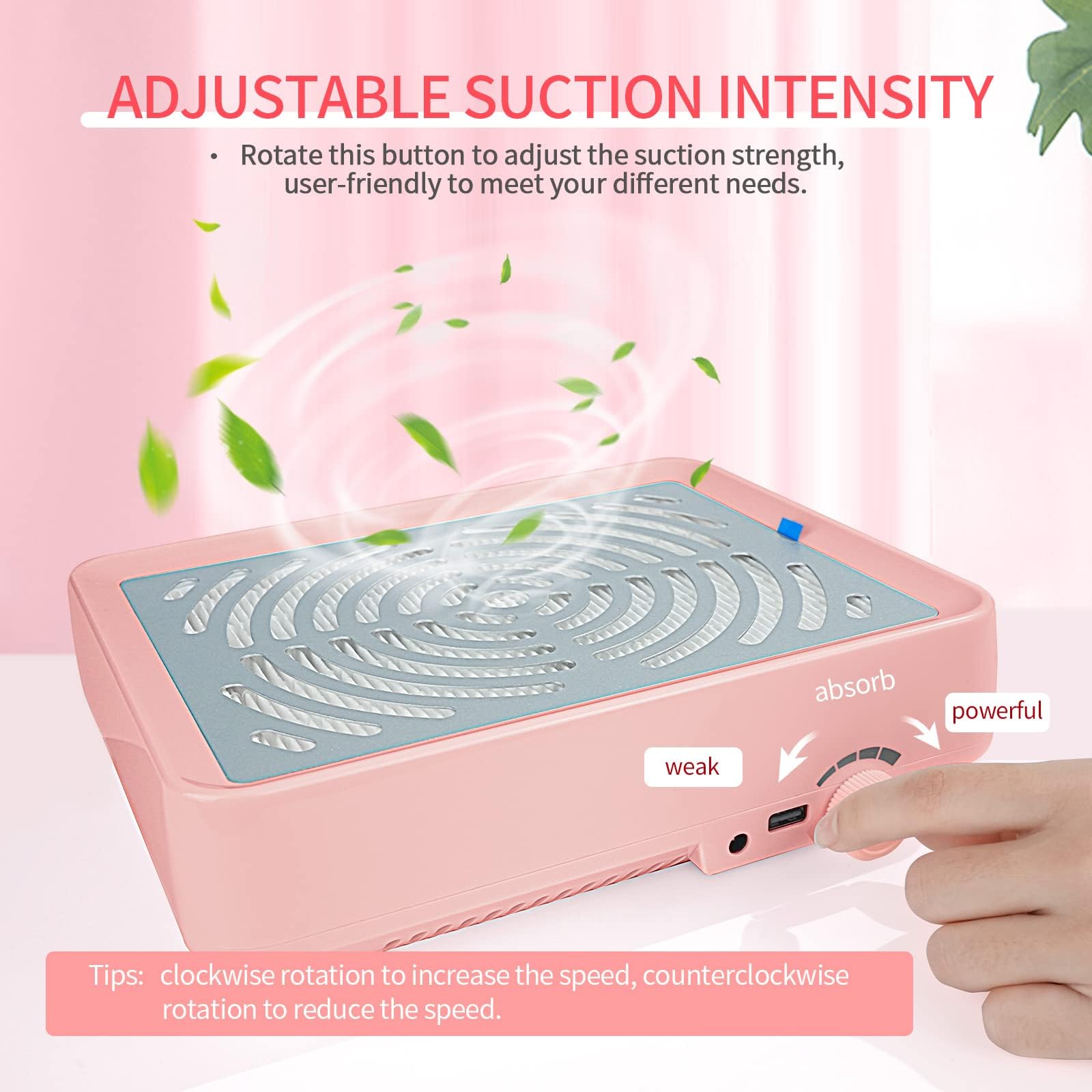 Saviland nail dust collector showing reusable filter