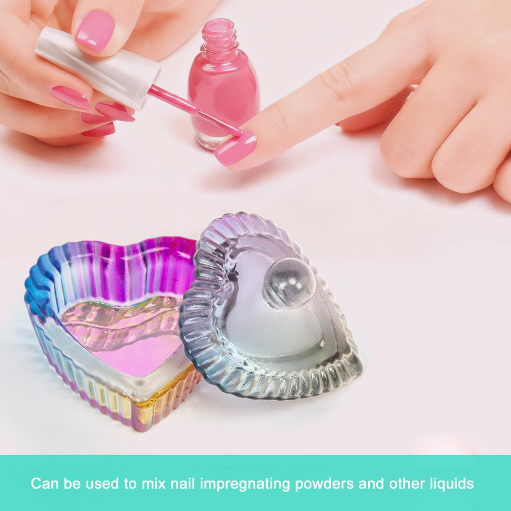 Aoraem compact glass dappen bowl for home manicure use