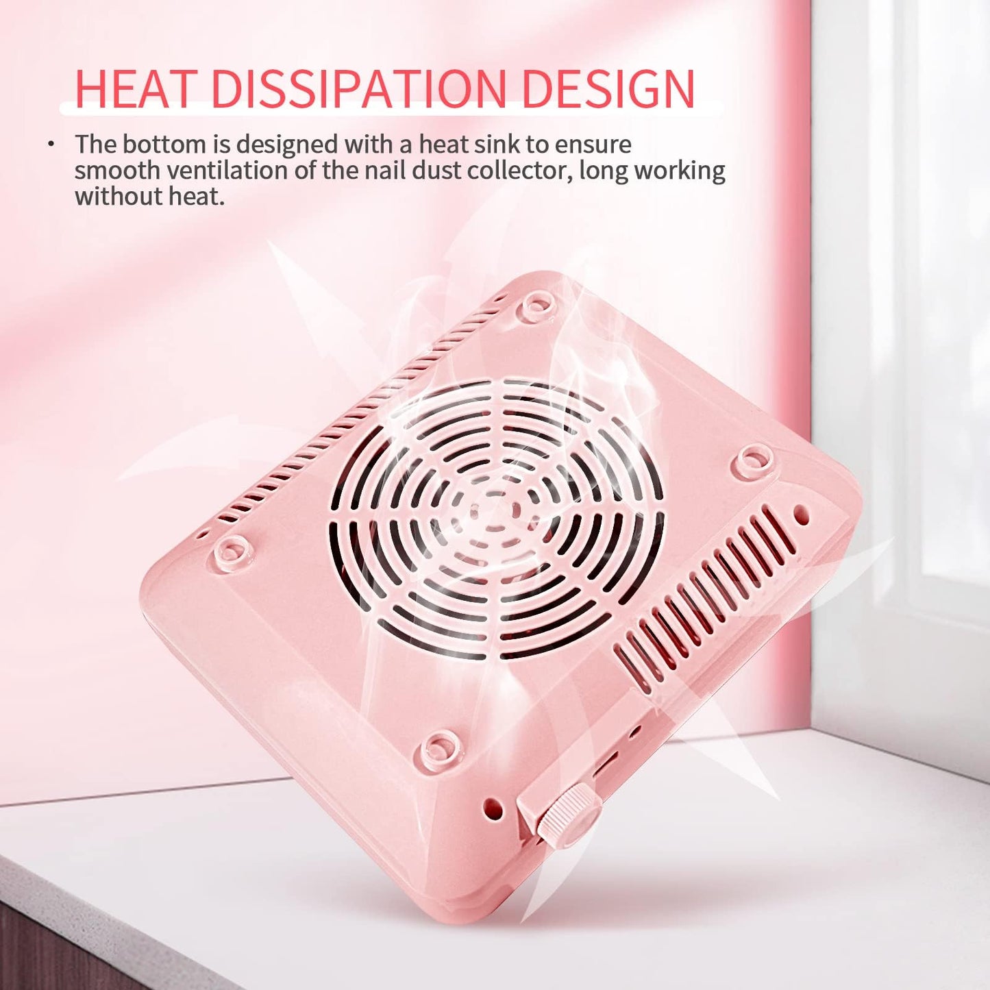 Components of Saviland nail dust collector with lamp