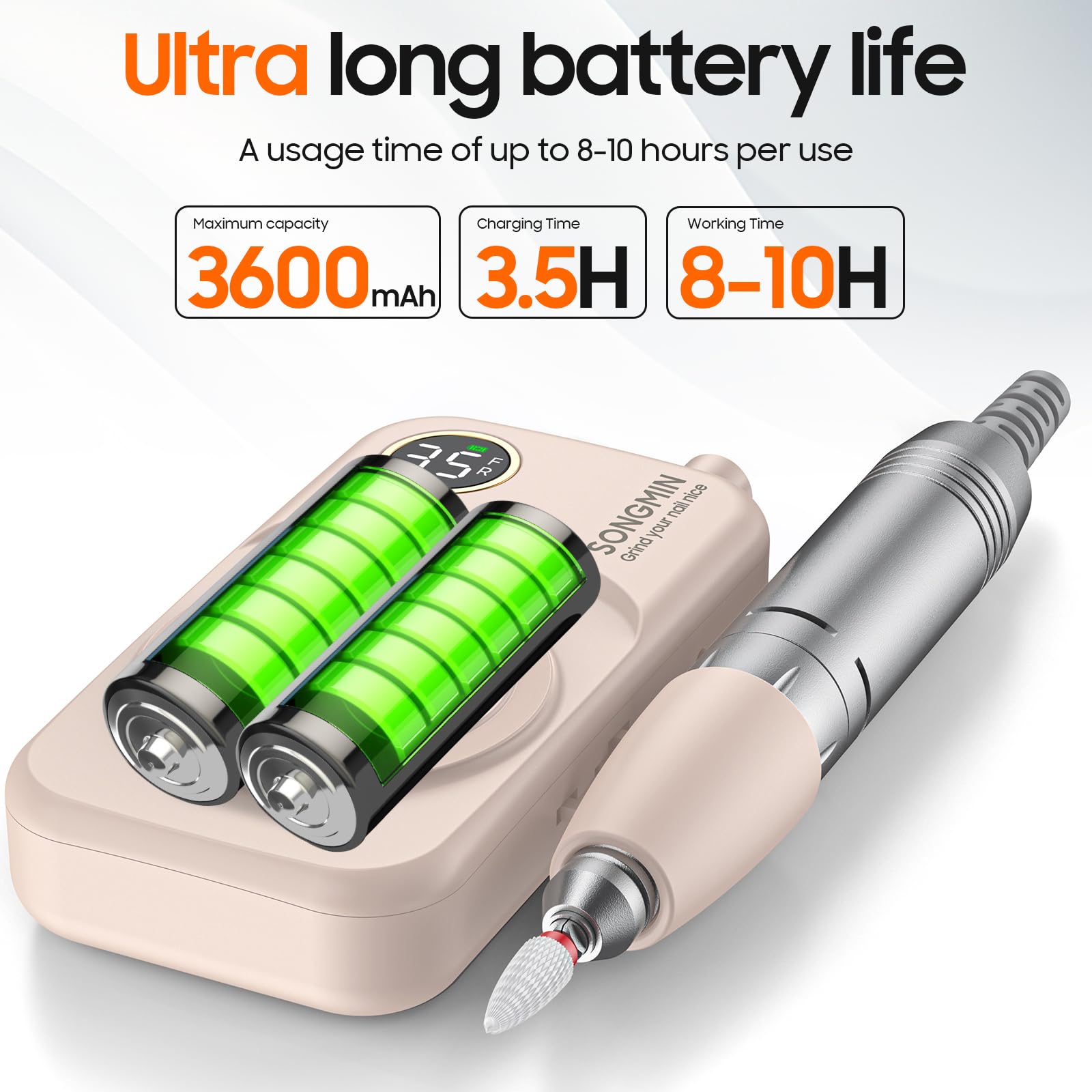 Close up of Jewhiteny Songmin handpiece and speed control buttons