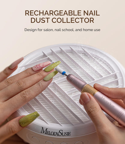 MelodySusie portable nail vacuum fan showing control buttons