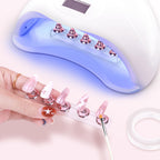 Side angle view of the magnetic acrylic nail art workstation accessories.