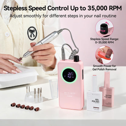 Professional nail drill machine for gel removal