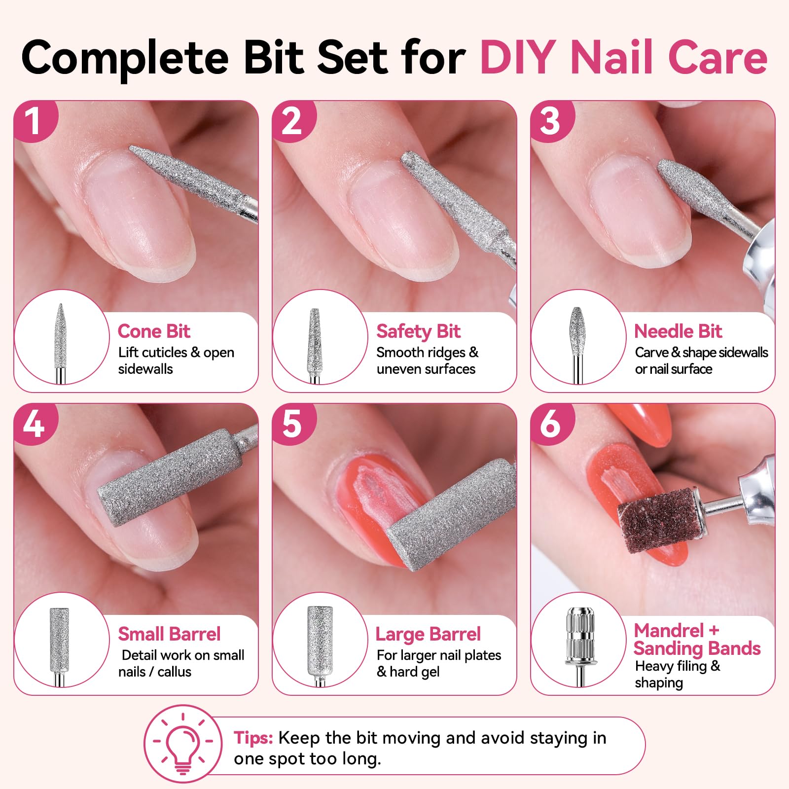 Detailed view of Makartt rechargeable nail drill controls