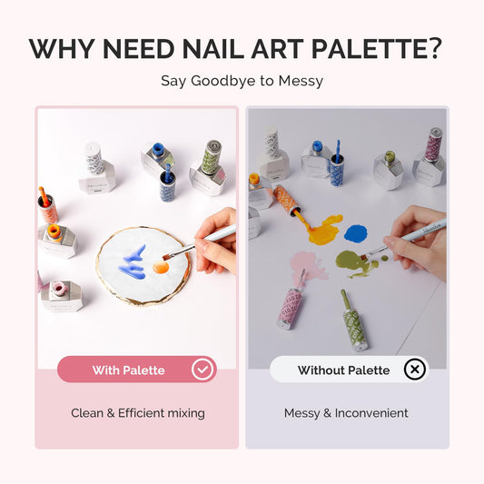 Professional white resin mixing board for nail polish