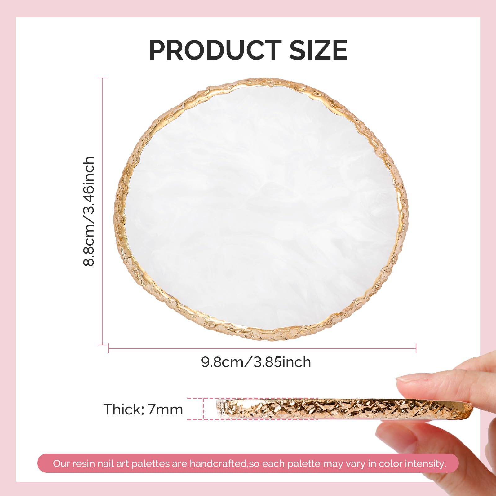 MelodySusie nail art palette with gold rim detail