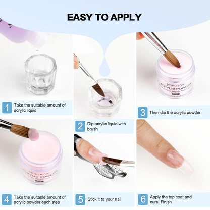 Professional nail sculpting tools included in Morovan set
