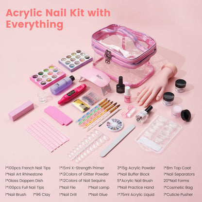 Practice hand included in Deciniee professional nail starter kit
