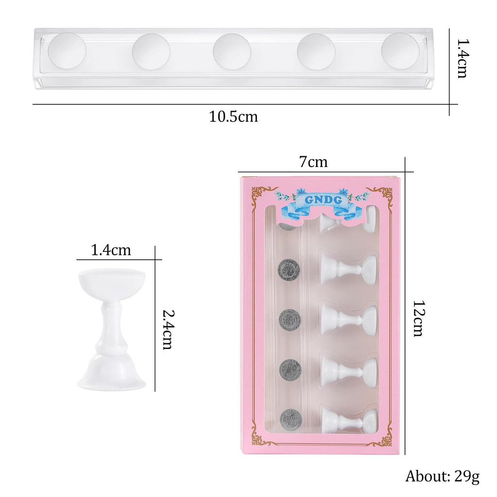 Etercycle 2 pack nail display stand packaging and complete contents layout