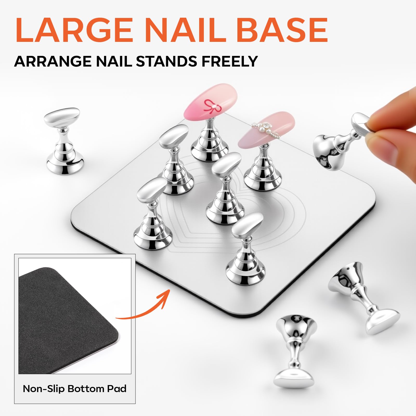 Close up of Makartt magnetic nail holder for press on nails
