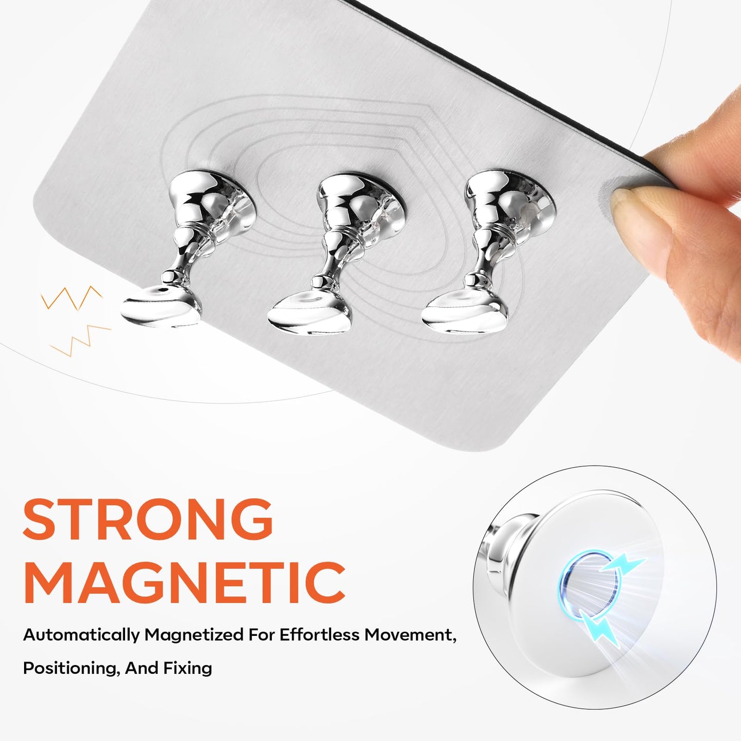 Top view of Makartt nail display base with ten magnetic stands