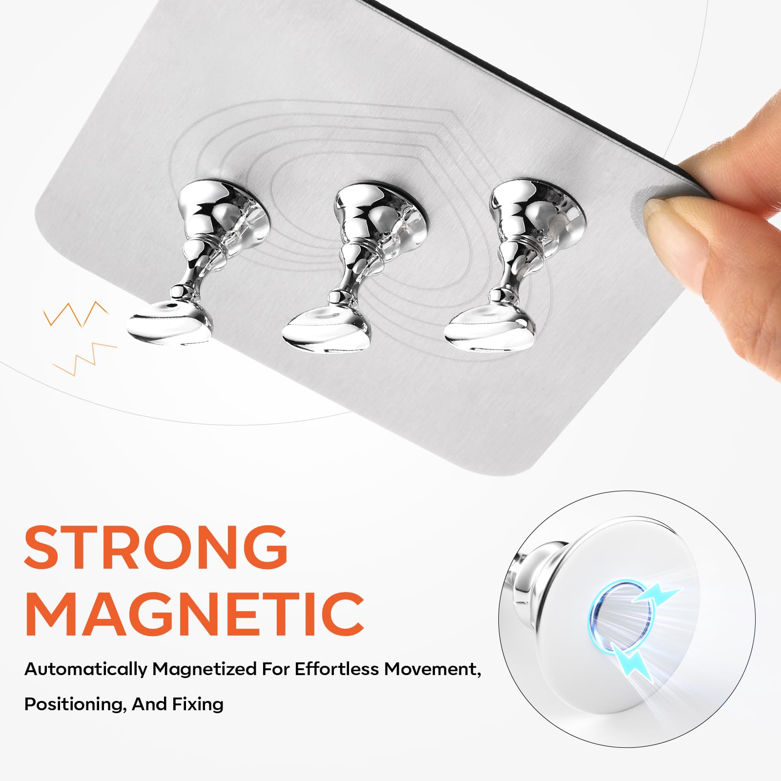 Top view of Makartt nail display base with ten magnetic stands