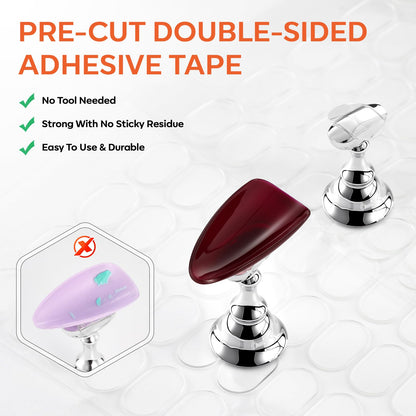 Professional nail tech using Makartt stand for UV curing