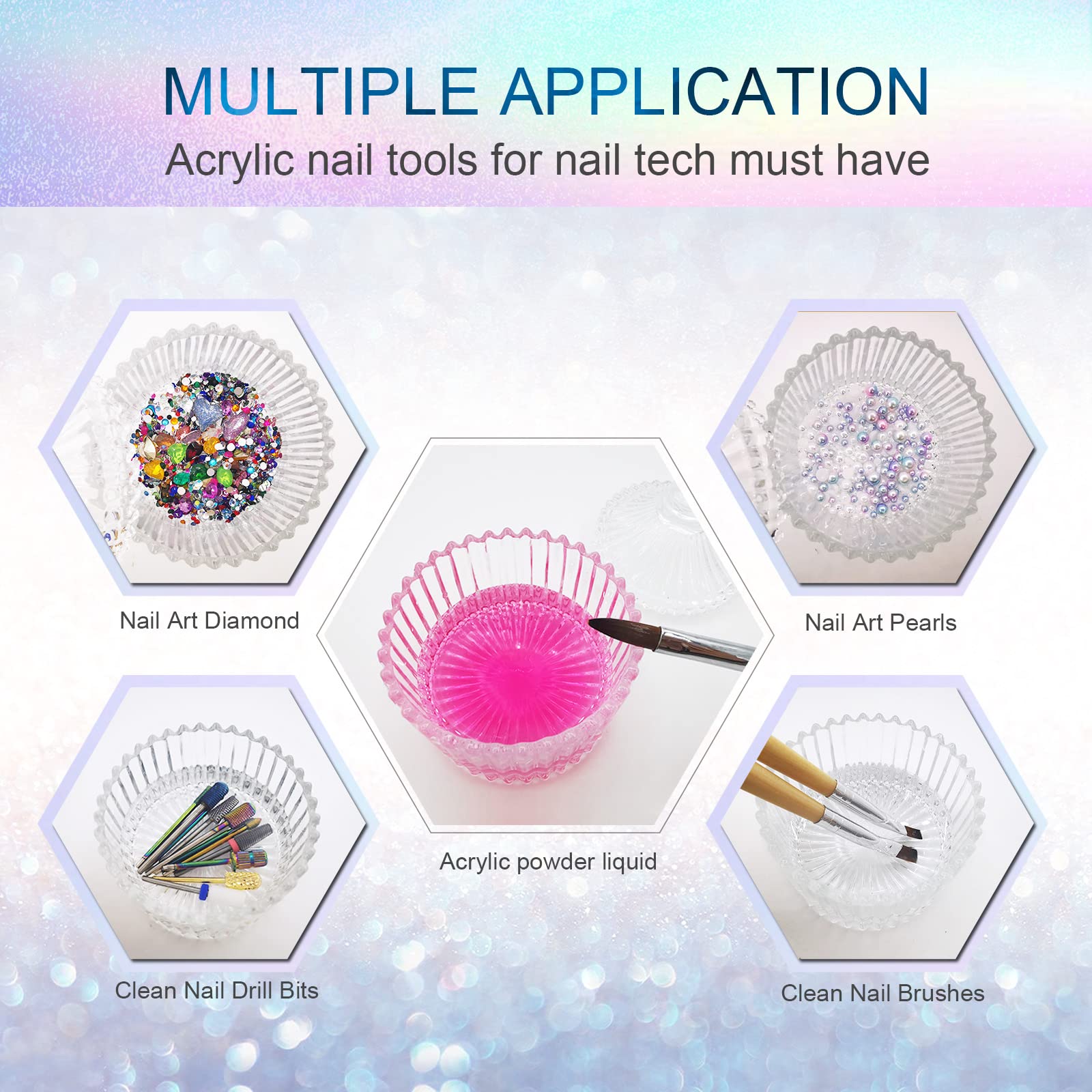 Aknavi professional nail tech dappen dish for acrylic powder