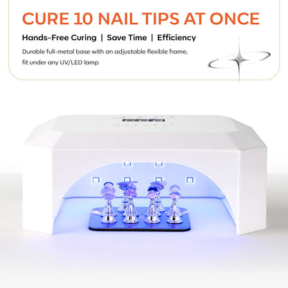 Press on nail set displayed on Makartt silver magnetic stand