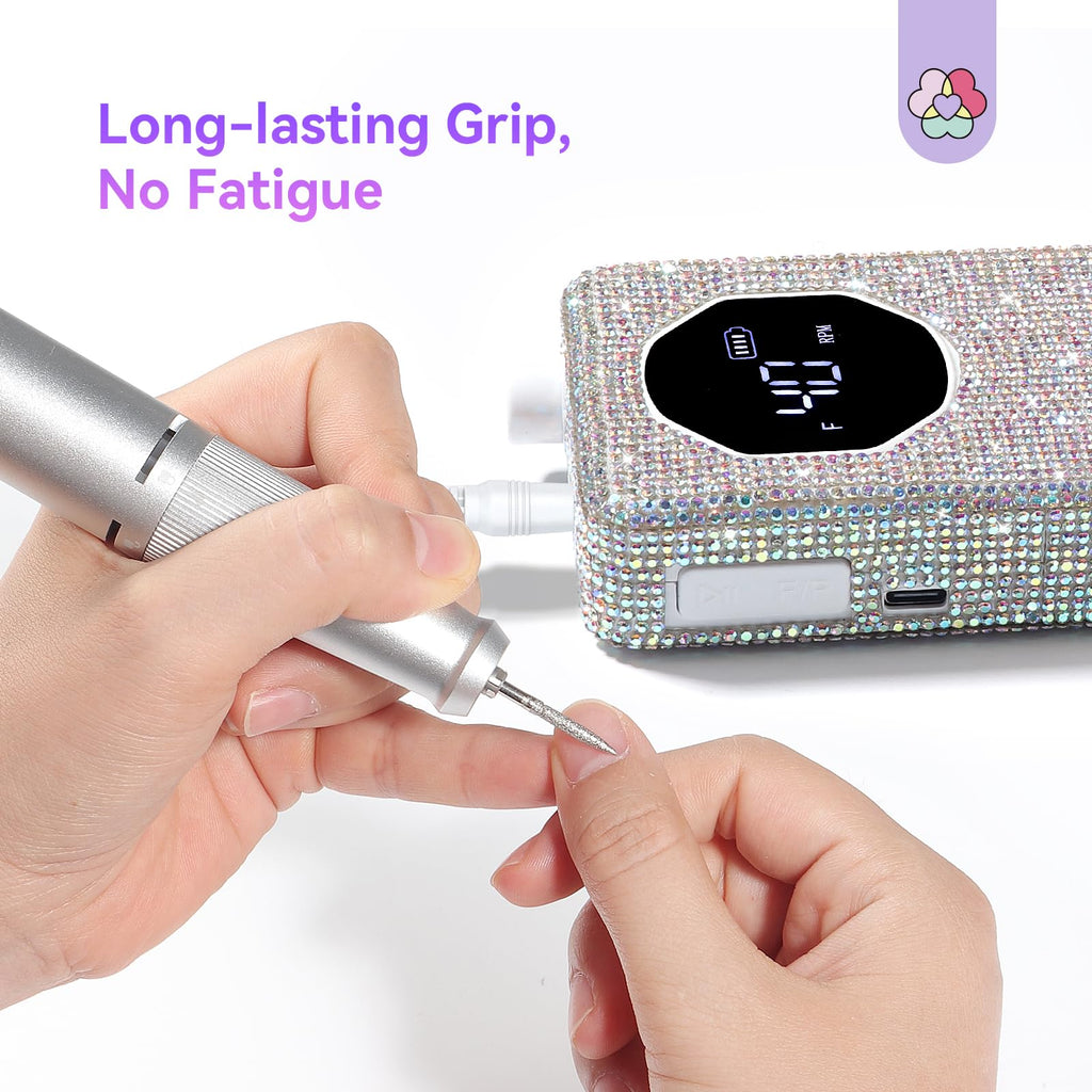 Complete Saviland nail drill kit packaging and accessories layout