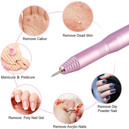 Ovx pink nail drill machine for acrylic and gel polish shaping