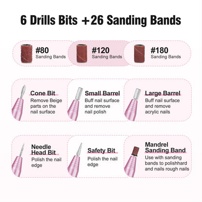 Full Ovx manicure and pedicure set with sanding bands