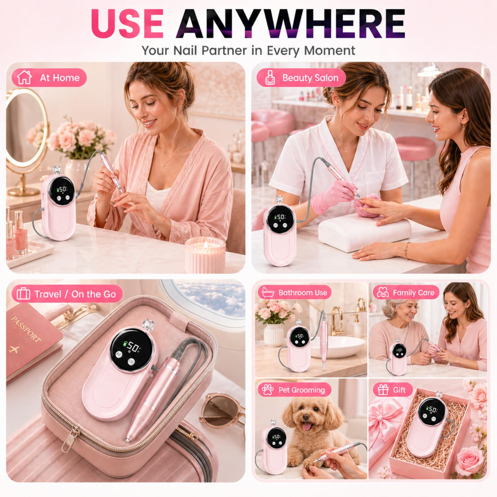 Maycreate Floravic nail machine with anti-slip pad
