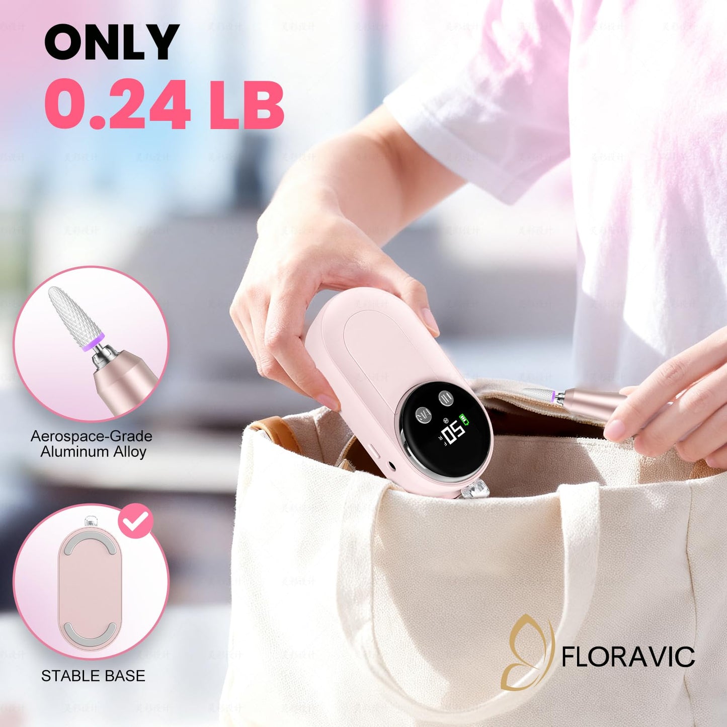 Maycreate Floravic rechargeable electric nail file set