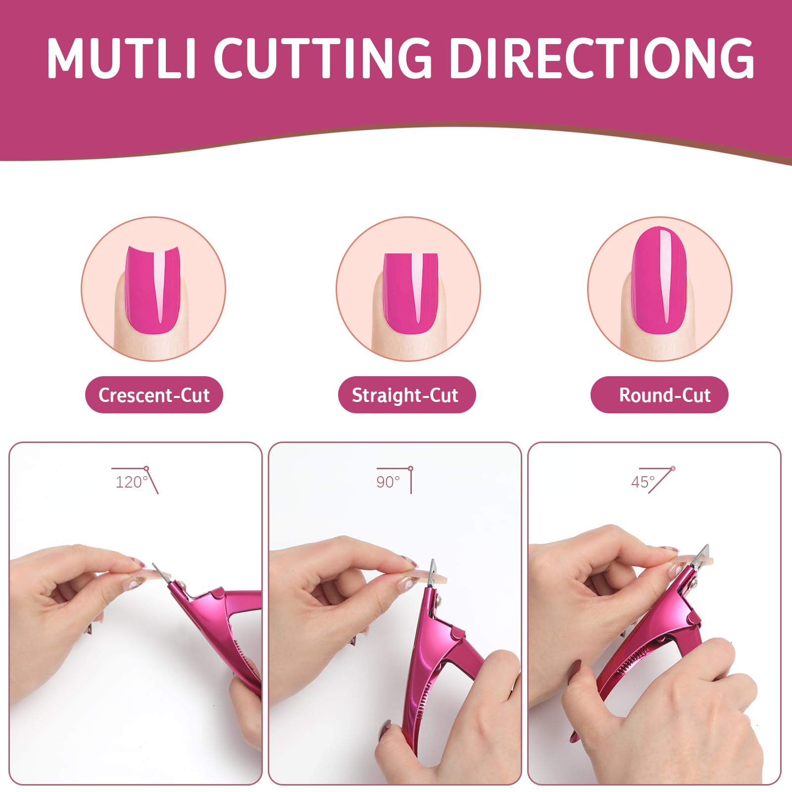 Close up of Hasakhi acrylic nail tip cutter blade