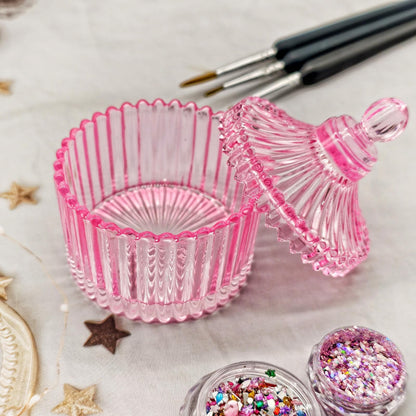 Guxacu glass jar used for nail art storage
