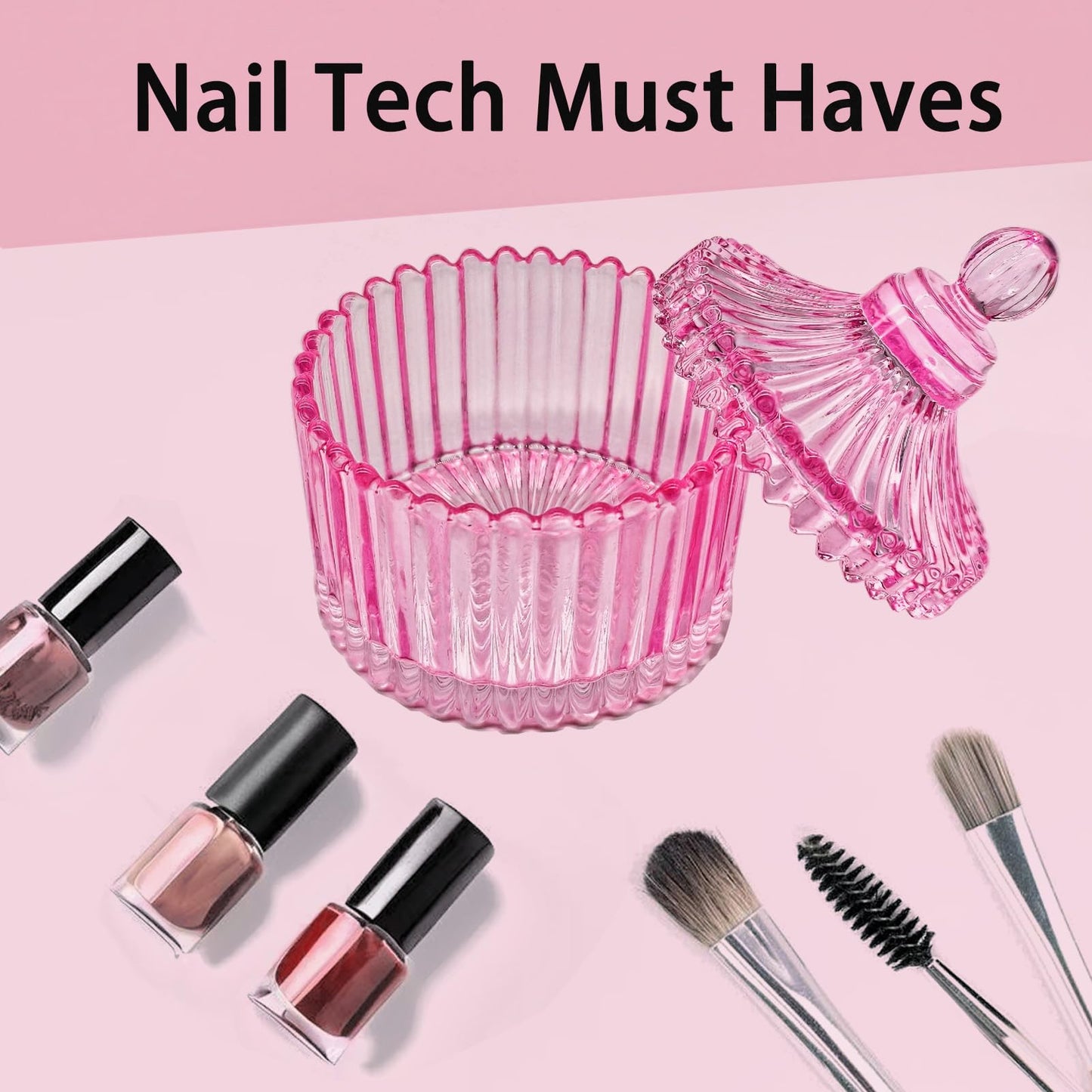 Professional nail salon setup with Guxacu monomer dish
