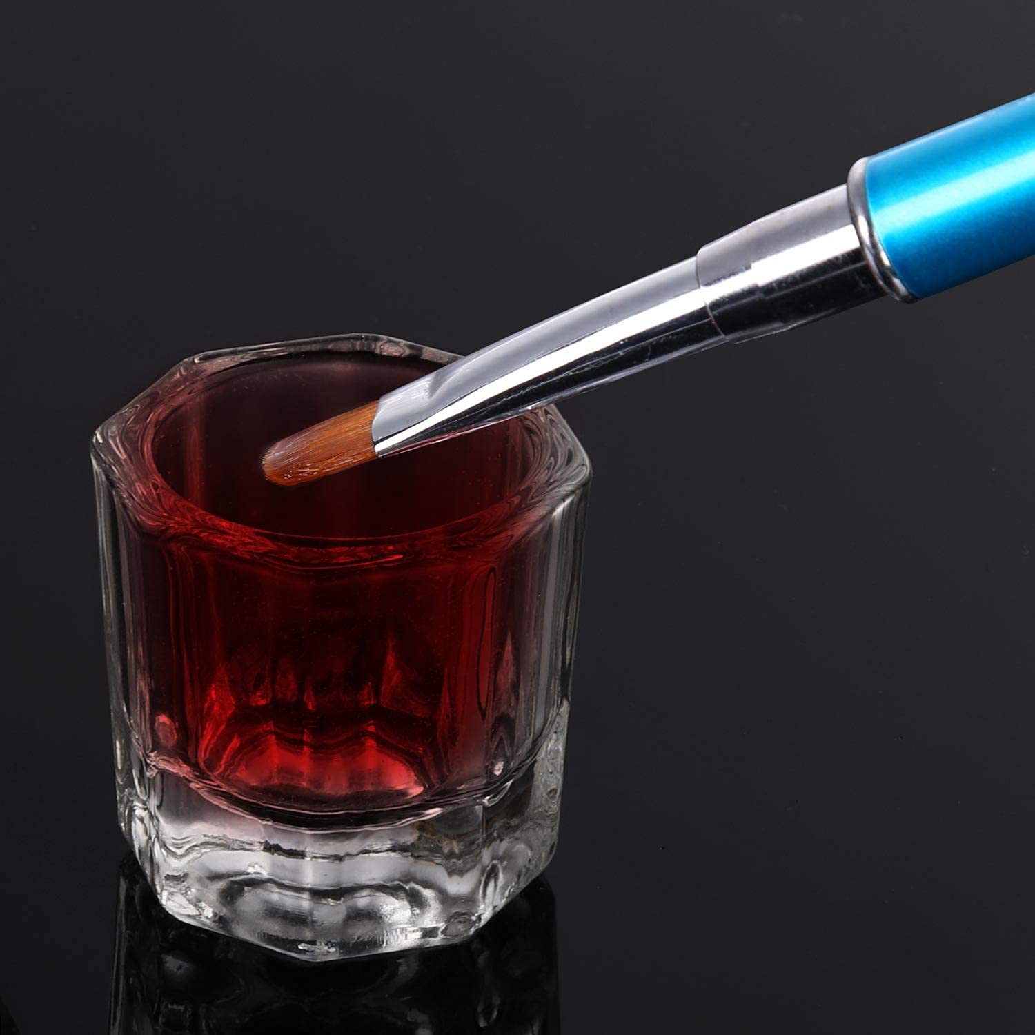 Durable glass mixing bowls for nail art acrylic applications