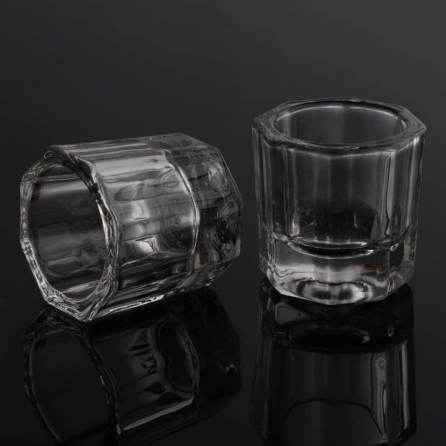 Professional nail art accessory set with four glass dappen cups