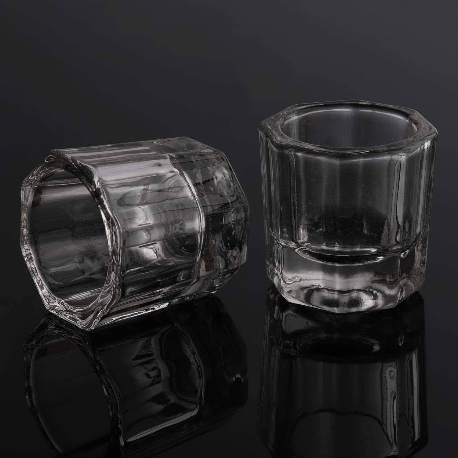 Professional nail art accessory set with four glass dappen cups