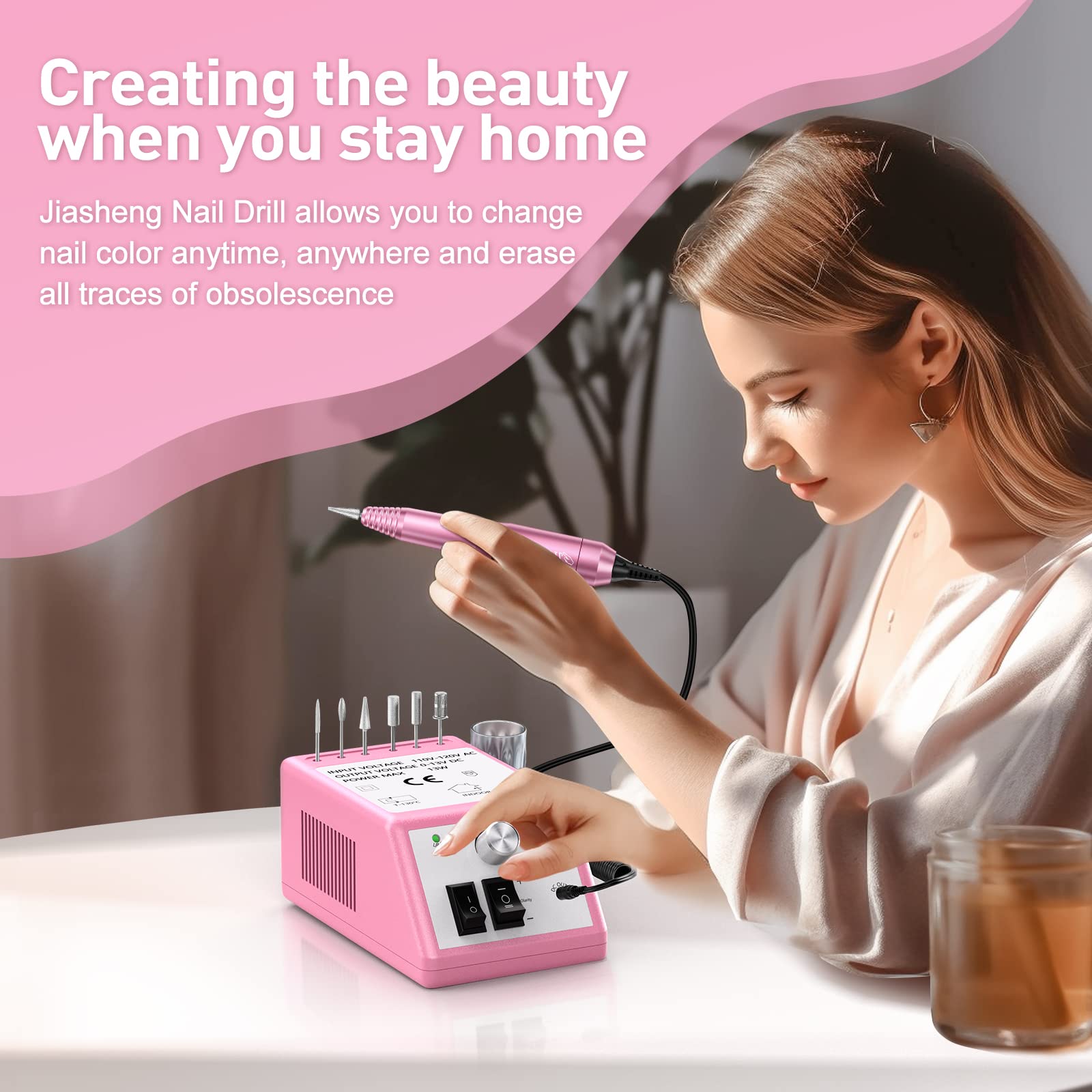 Professional nail drill machine for acrylic and gel removal