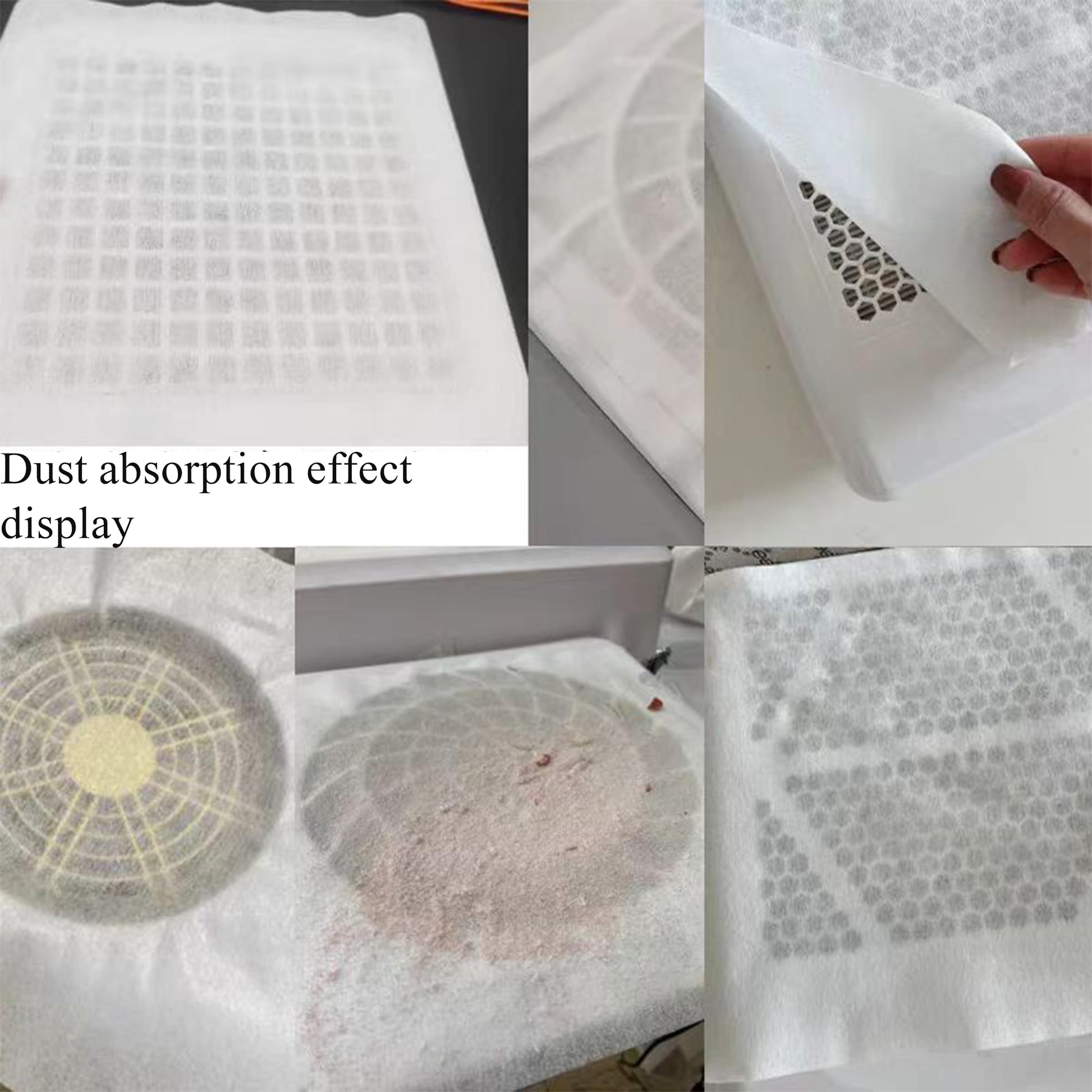 Clean white filter sheet for nail vacuum machine intake