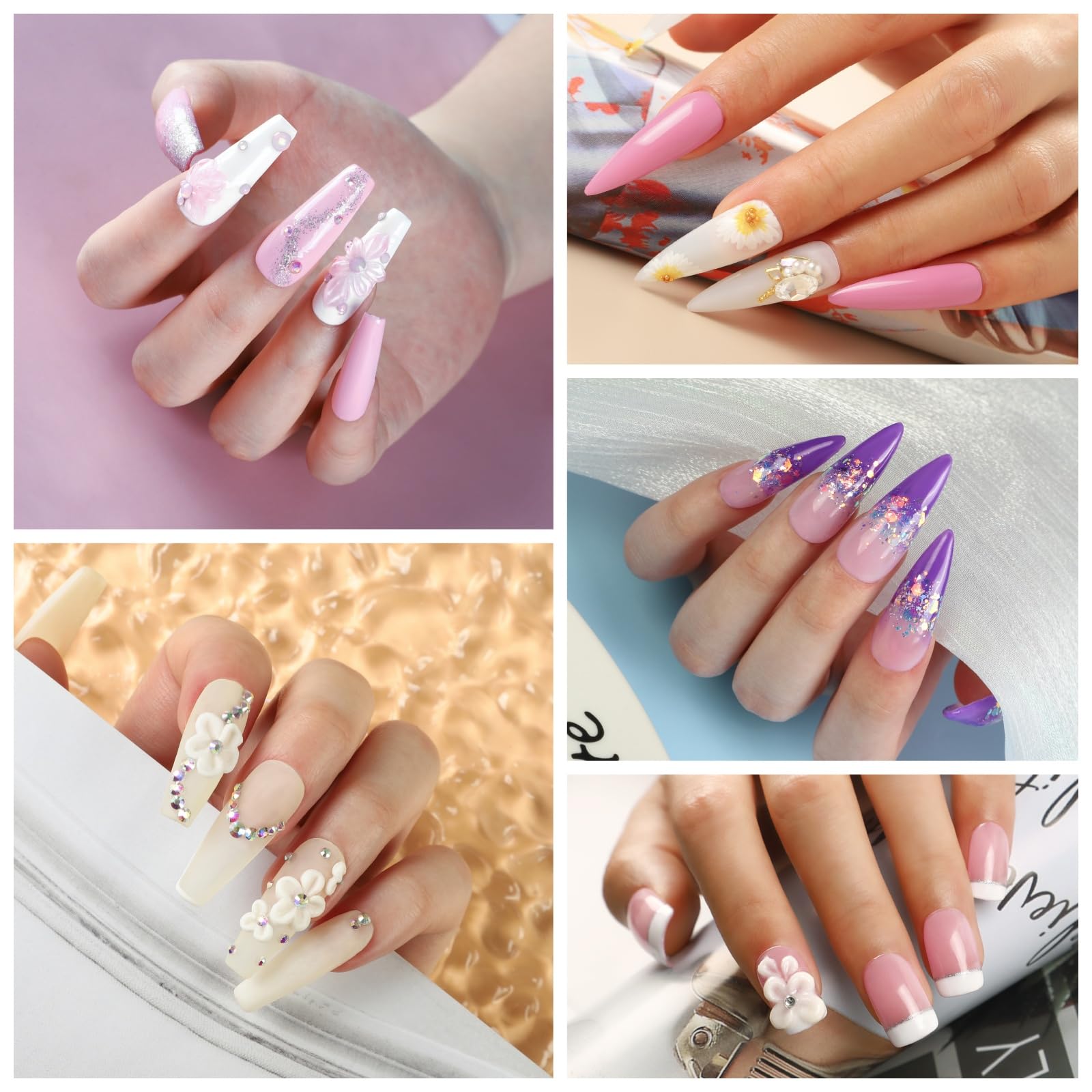 Comprehensive acrylic and gel nail polish set for beginners