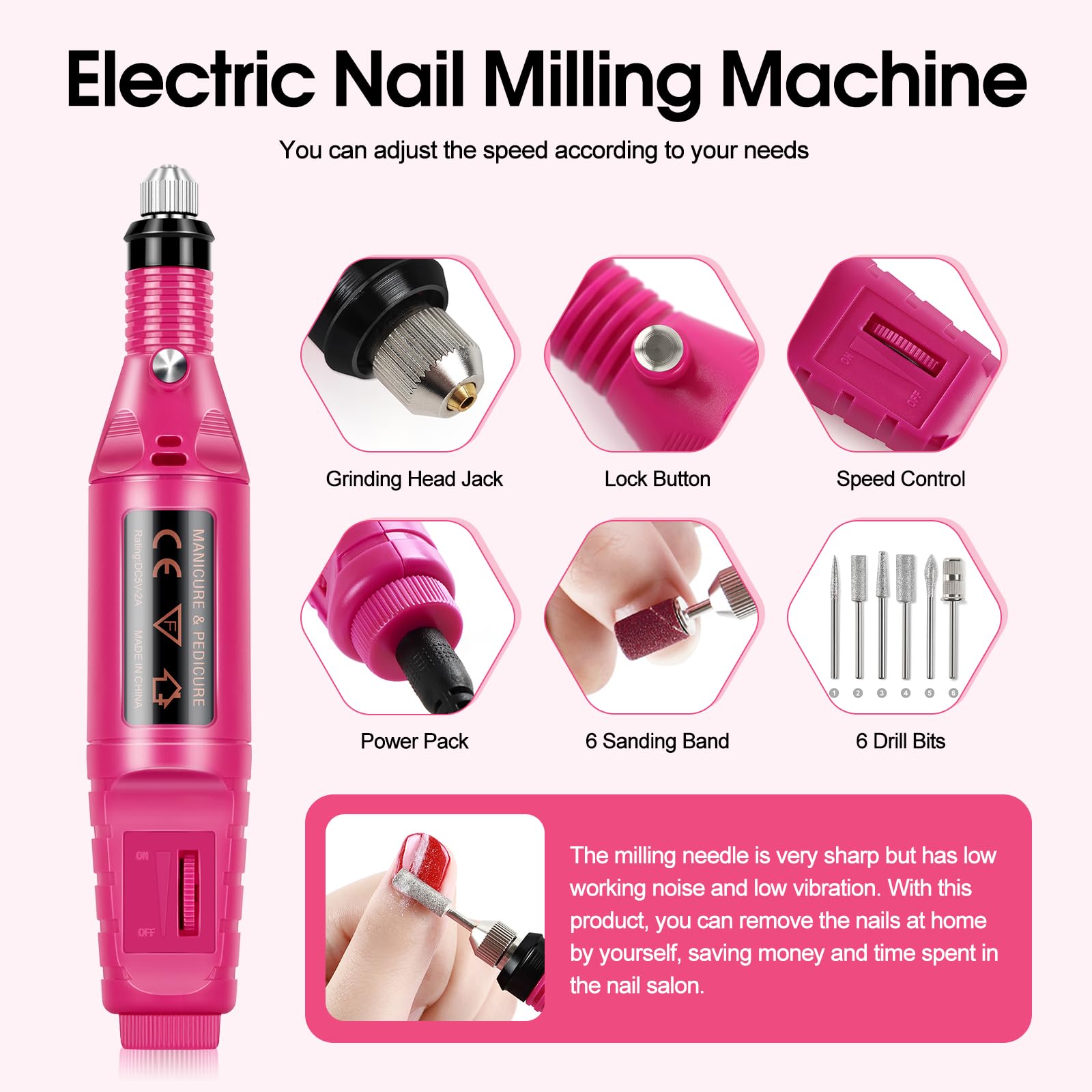 Coscelia nail art kit featuring glitter powders and tips