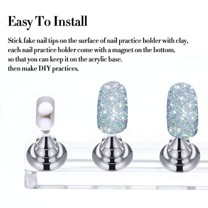 Blulu nail tip display stand for salon and home use