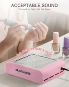 Brantmaker acrylic nail dust collector with included brush and filters