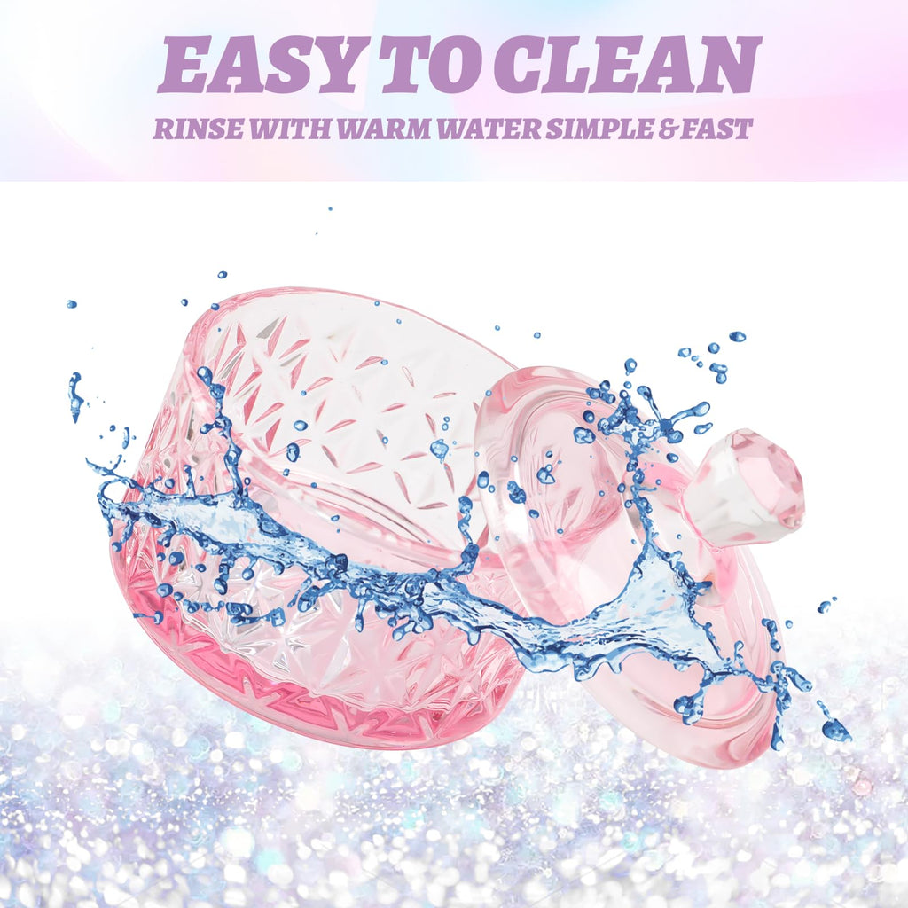 BOMOQING crystal acrylic nail liquid dish with cover removed